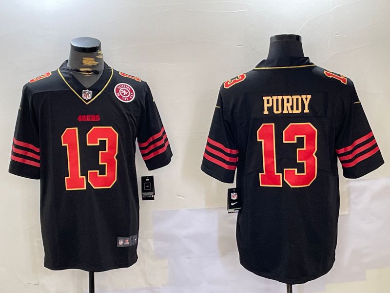 Men San Francisco 49ers #13 Purdy Black Gold 2024 Nike Vapor Limited NFL Jersey style 10271->san francisco 49ers->NFL Jersey